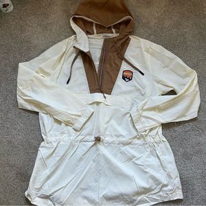 alpine design women’s hooded wind breaker poncho jacket - size large